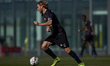 Roman Bezus of Sint Truiden controls the ball during the friendly match between Hoffenheim...