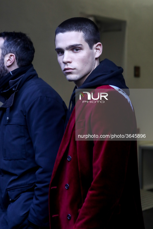 Street style during the Milano Fashion Week Man 2019, on 12 January 2019 