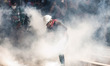 Intervention of the police force this afternoon in Taksim square. Police fired tear gas an...