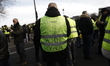 A group of people during an anti-government demonstration called by the Yellow Vest moveme...
