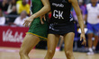 L-R Ine-Mari Venter of South Africa (SPAR Proteas) and Jane Watson of New Zealand Silver...