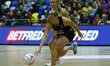 Laura Langman of New Zealand Silver Ferns During Netball Quad Series Vitality Netball In...