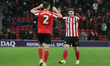 . Lynden Gooch of Sunderland celebrates with Adam Matthews after scoring their second goal...