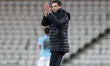 . Sunderland manager Jack Ross applauds the fans at the end of the Checkatrade Trophy Quar...