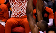  Serge Ibaka #9 of the Toronto Raptors shoots the ball
during the Toronto Raptors vs Sacr...