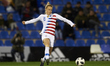 Emily Sonnett (Portland Thorns FC) of USA controls the ball during the friendly match betw...