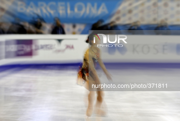 12 december-BARCELONA SPAIN: Miyu Nakashio  in the Junior ladies free skating in the SU Grand Prix in Barcelona, held at the Forum in Barcel...