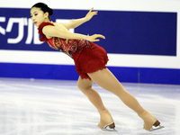 12 december-BARCELONA SPAIN: Yuka Nagai in the  junior ladies free skating ISU Grand Prix in Barcelona, held at the Forum in Barcelona on12...