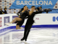 12 december-BARCELONA SPAIN: Daria Morzova and Mikhail Zhirnov in the junior ice dance free dance ISU Grand Prix in Barcelona, held at the F...