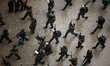 Palestinian members of al-Qassam Brigades, the armed wing of the Hamas movement, display w...