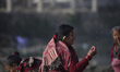 A Nepalese Hindu devotee offer ritual prayer during the Madhav Narayan Festival or Swastha...