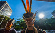 Indigenous people of various ethnic groups protest calling for demarcation of lands during...