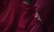 A Portrait of Nepalese Hindu girl during ritual holy Bath at Pashupathnath Temple, Kathman...