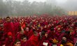 The Annual Great Sakya Monlam Prayers led by His Holiness Sakya Trizin Rinpoche, Lumbini,...