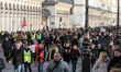 Demonstrators walk in the rue de Rivoli during a 'Day of strikes' called by the France's G...