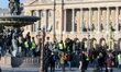 French yellow vests (Gilets jaunes) protesters gather on the Concorde Square (Place de la...