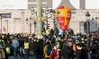 French yellow vests (Gilets jaunes) protesters gather on the Concorde Square (Place de la...