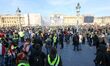 French yellow vests (Gilets jaunes) protesters gather on the Concorde Square (Place de la...