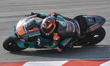 Petronas Yamaha SRT rider Fabio Quartararo of France powers his bike inside the team garag...