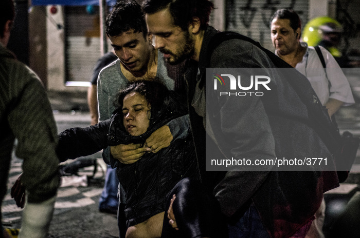 Protest against the rise in bus fares in Sao Paulo