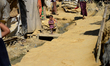 Rohingya Children walking in the Balukhali refugee camp in Ukhia, Cox's Bazar, Bangladesh....