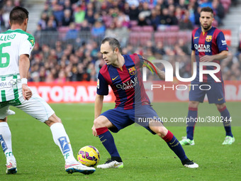 BARCELONA -20 de diciembre- SPAIN: Andres Iniesta in the match between FC Barcelona and Cordoba CF, for the week 16 of the spanish Liga BBVA...