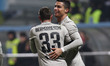 Cristiano Ronaldo of Juventus FC celebrate after scoring a goal during the Italian Serie A...