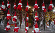 A Palestinian  vendor sells  Santa Claus dolls in Gaza City on December 24, 2014. as Chris...