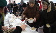 Gdansk, Poland 24th, Dec. 2014 Christmas Eve meal for lonely, poor and homeless people peo...