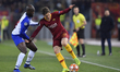 Nicolo Zaniolo of AS Roma in action against Danilo of FC Porto  during the UEFA Champions...