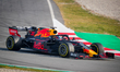 Pierre Gasly of Aston Martin RedBull Racing with the new RB15 car during second journey of...