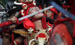 The Minahasa community from North Sulawesi province shows their traditional martial arts a...
