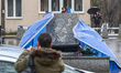 Pulled down priest Henryk Jankowski statue is seen in Gdansk, Poland on 21 February 2019...