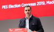 Pedro Sanchez, Prime Ministre Spain seen speaking during the Election Congress of the Euro...