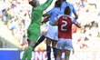 Sari Van Veenendaal (Arsenal) gets to the ball first        during the  FA Women's Contine...