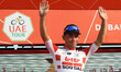 Australia's Caleb Ewans from Lotto Soudal Team celebrates after he wins Dubai Municipality...