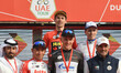 Osama Al Shafar, President UAE Cycling Federation, Caleb Ewans (Lotto Soudal Team) - Stage...