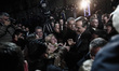 Greek PM Antonis Samaras speaks during his pre-election campaign in Athens on January 8, 2...