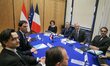 French Economy Minister Bruno Le Maire (R) meets with his Dutch counterpart Wopke Hoekstra...