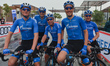 Members of the Russian Team, Gazprom-RusVelo, seen at the start line of the sixth Rak Prop...