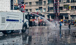 Clashes between police and protesters in Taksim Square. Police fired tear gas and water ca...