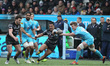 Newcastle's Sinoti Sinoti during the Gallagher Premiership match between Newcastle Falcons...
