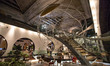 The iconic stairway inside the two level "Lounge Istanbul" in Istanbul Ataturk Airport IST...