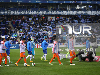BARCELONA - january 13- SPAIN: Espanyol supporters in the match between RCD Espanyol and Valencia, corresponding to the return of the round...