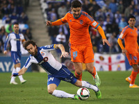 BARCELONA - january 13- SPAIN: Canas and Barragan in the match between RCD Espanyol and Valencia, corresponding to the return of the round o...