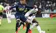 Juventus midfielder Blaise Matuidi (14) fights for the ball during the Serie A football ma...