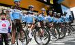 AG2R La Mondiale cycling team poses during the team's presentation at the start of the 138...