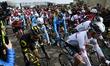 The start of the 138,5km 1st stage of the 77th Paris-Nice cycling race between Saint-Germa...