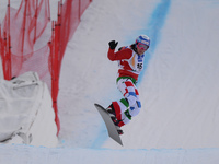 Raffaella Brutto from Italy, during a Ladies' Snowboardcross Qualification round, at FIS Snowboard World Championship 2015, in Kreischberg....
