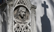A view of tombstone inside the Old Cemetery in Rzeszow, founded in the 18th century, with...